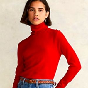 Red TakeOut turtleneck sweater